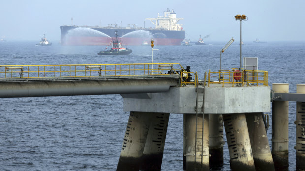 An oil facility in Fujairah, United Arab Emirates.