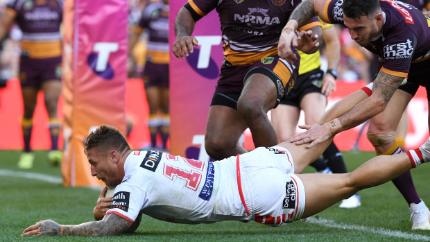 Tariq Sims was immense and was rewarded with three first half tries. 