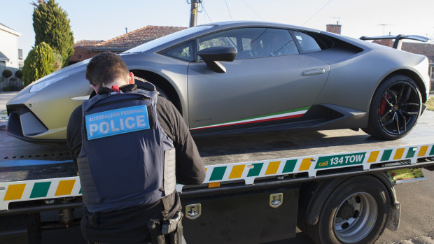 This 2018 Lamborghini Huracan sports car was impounded on Thursday.