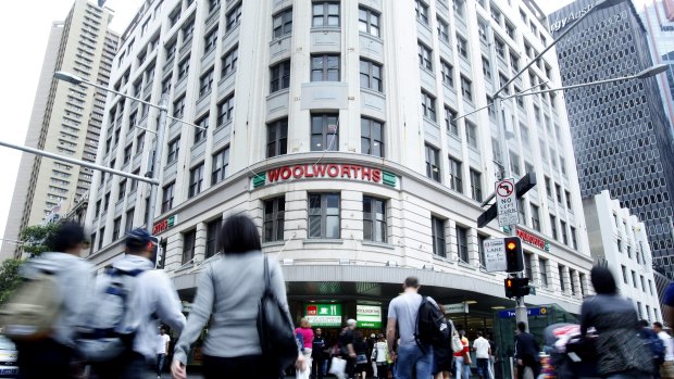 The well-known Woolworths building on the corner of Park and George streets.