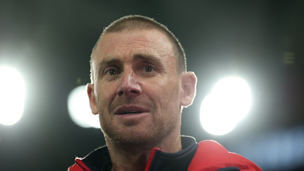 Simon Goodwin has a contract for next year, but Melbourne’s poor form - including Sunday’s loss to St Kilda - means the Demons are under pressure to make changes.