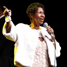  Franklin attends the Elton John AIDS Foundation’s 25th Anniversary Gala in New York in 2017. 