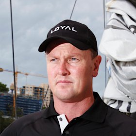 Anthony Bell on board his Investec LOYAL yacht.
