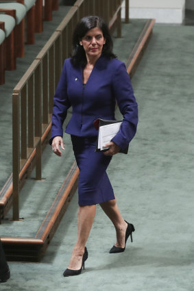 Newly independent MP Julia Banks during Question Time on Tuesday. 