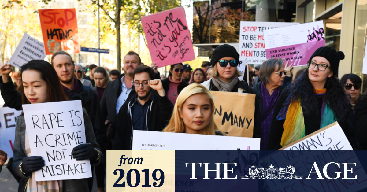 Protesters rally in Melbourne over violence against women