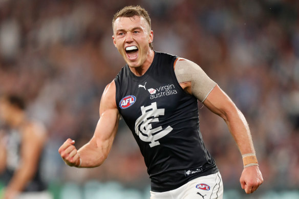 Patrick Cripps stepped up for the  Blues in their win over Essendon.