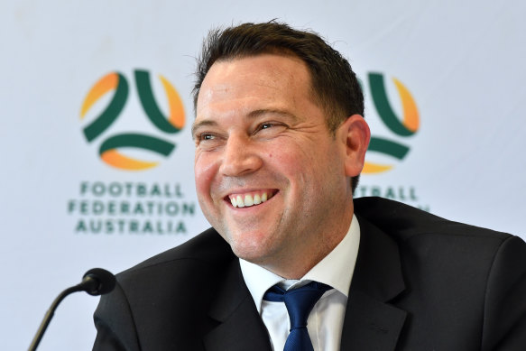 James Johnson fronted the press for the first time on Wednesday as Football Federation Australia's new chief executive.