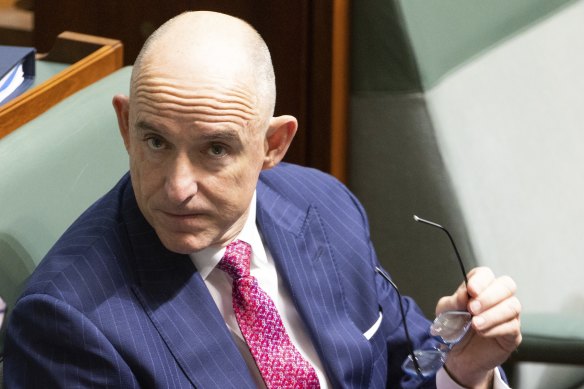 Shadow assistant treasurer Stuart Robert in parliament on Thursday.