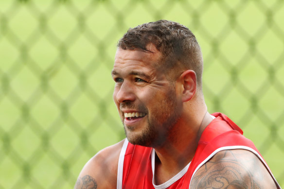 Lance Franklin won't be seen in a Swans guernsey until at least the back end of 2020.