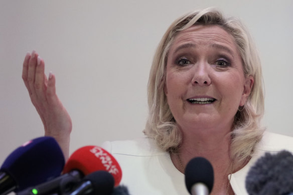 Marine Le Pen is still supportive of sanctions but thinks sending weapons is too provocative.