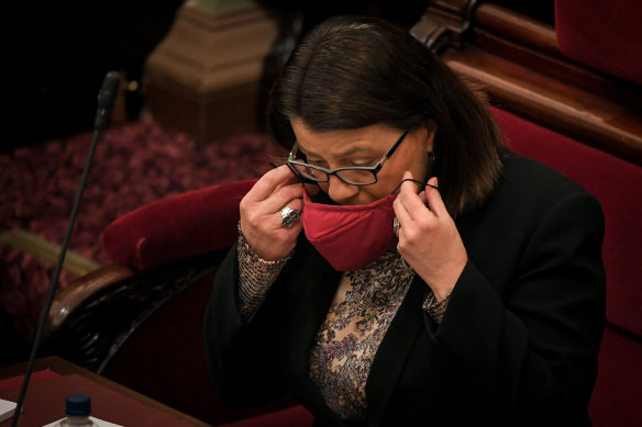 MPs wore face masks and sat at least 1.5 metres apart in Parliament on Tuesday.