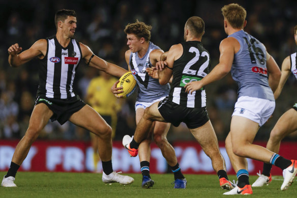 Collingwood v Port Adelaide will complete the home-and-away season.
