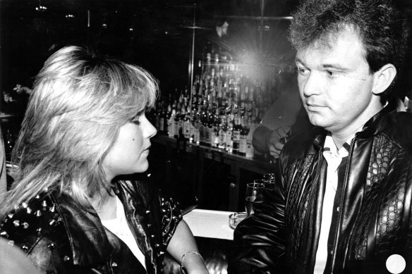 Peter Foster with British model Samantha Fox.