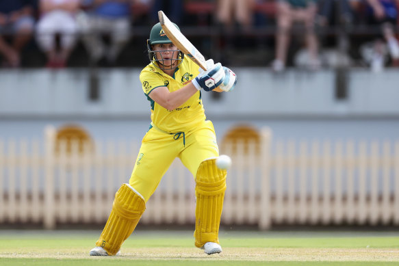 Healy notched her 17th ODI half-century.