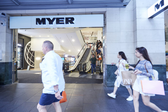 The big question is whether Myer is in Solomon Lew’s sights.