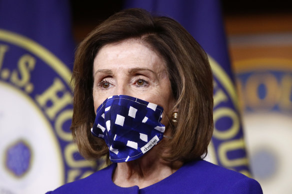 US House Speaker Nancy Pelosi tends to co-ordinate her masks with her outfits.
