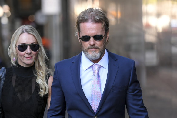 Craig McLachlan outside court earlier this year.