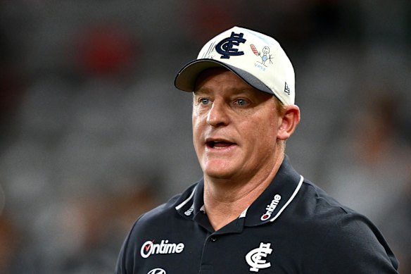 Blues coach Michael Voss.