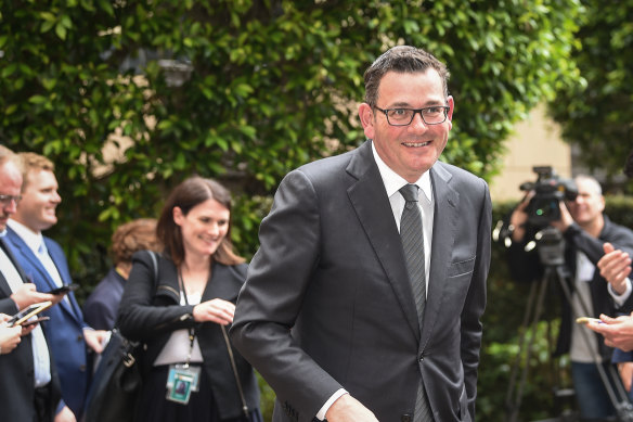 Daniel Andrews after answering questions about the IBAC probe.
