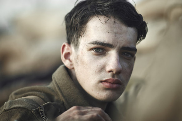 Kodi Smit-McPhee as wide-eyed teen soldier Tolly in Gallipoli.