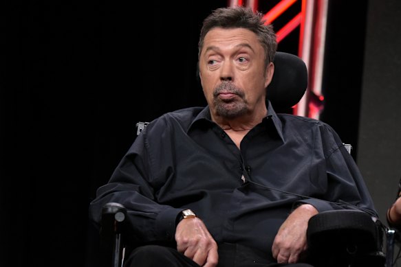Tim Curry in a panel for The Rocky Horror Picture Show during the Fox Television Critics Association summer press tour in Beverly Hills in 2016.