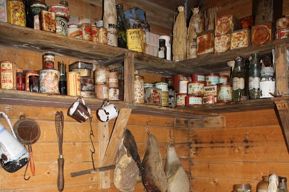 Provisions in the hut – now artefacts of the Heroic Age.