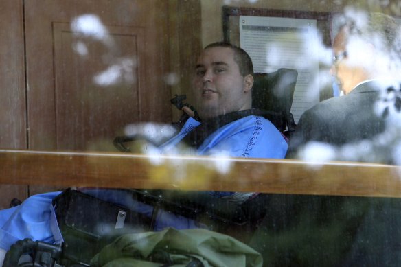 Michael James Quinn at a court appearance after being charged with murdering Cherie Vize.