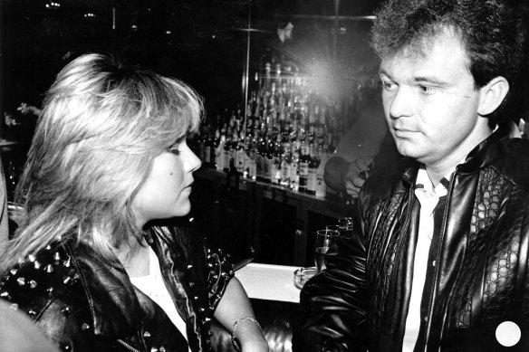 Peter Foster with British model Samantha Fox.