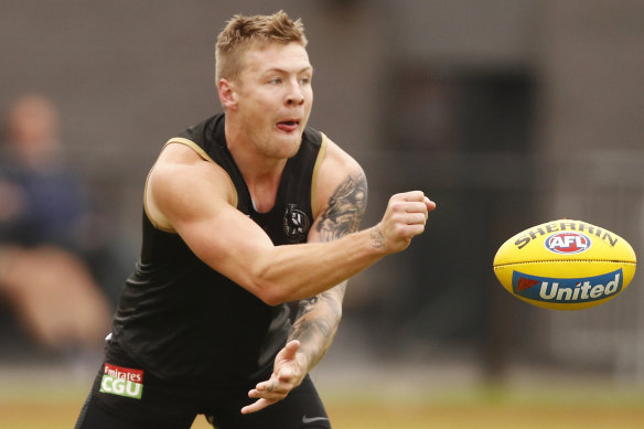 Collingwood's Jordan De Goey is built for the big games and will be a weapon for the Magpies.