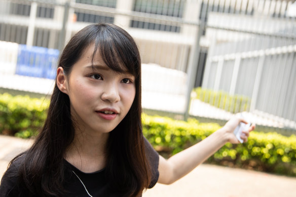 Agnes Chow said any resistance to Joshua Wong's candidacy could spark further protests.