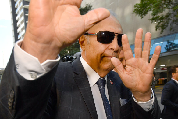 Arthur Miller,  the owner of Earle Haven nursing home, arrives at the Royal Commission on Aged Care in Brisbane. 