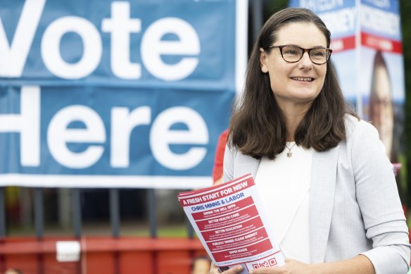 Labor candidate for Kiama Katelin McInerney is currently leading independent Gareth Ward.