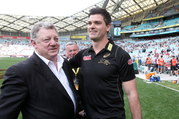 Cameron Ciraldo and Phil Gould when they were both at the Panthers.