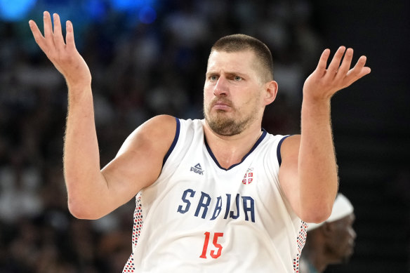 Serbia’s Nikola Jokic didn’t like what was happening against Australia, so took over the game.