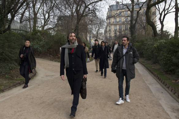 Villani on the campaign trail in Paris.