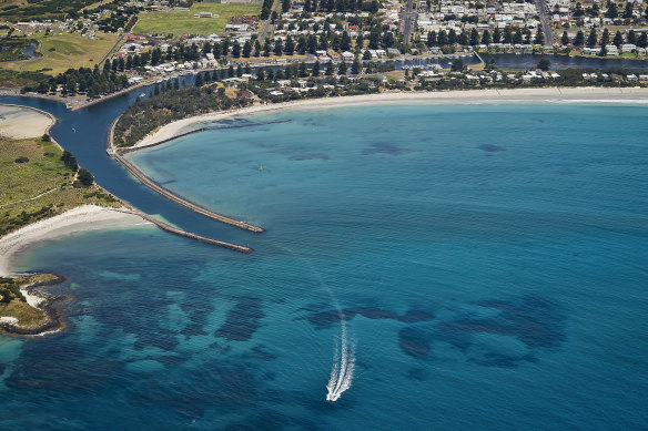 Port Fairy from the air.