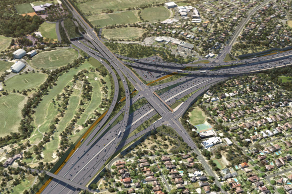 The North East Link will stretch from Bulleen to Greensborough.