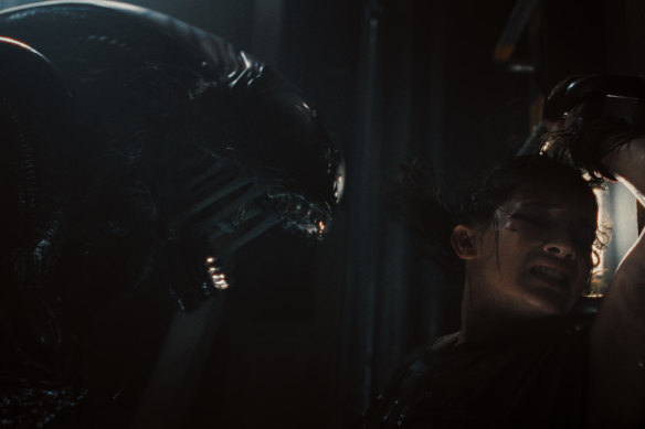  Xenomorph and Cailee Spaeny in Alien: Romulus. Director Fede Alvarez says the aliens shouldn’t automatically be thought of as evil. 