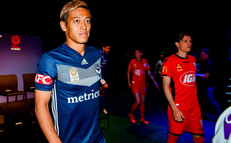 Big attraction: Keisuke Honda at the A-League season launch in Sydney on Monday.