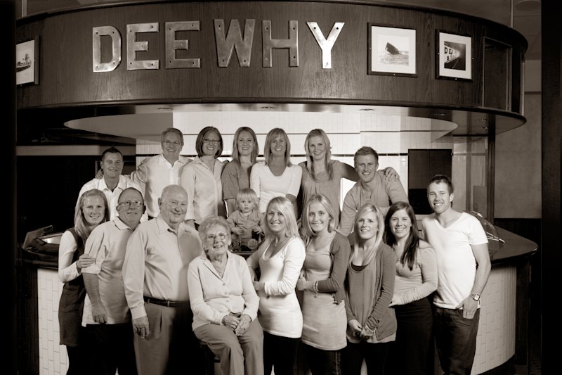 The Bayfield family owns some of NSW’s most famous pubs including the Dee Why Hotel. Pictured in 2007, with Wayne Bayfield’s grandson, Zach George, when he was a baby.