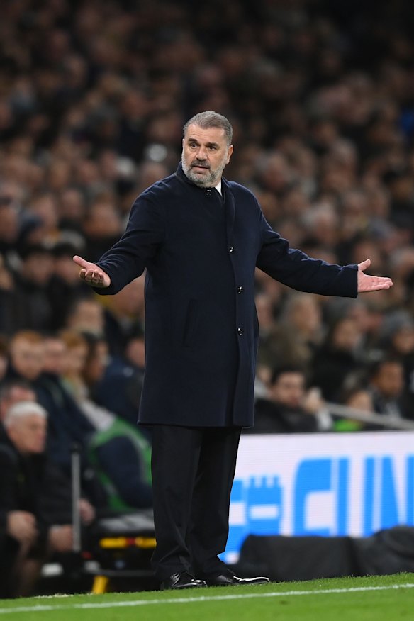 Ange Postecoglou during the victory over Newcastle.