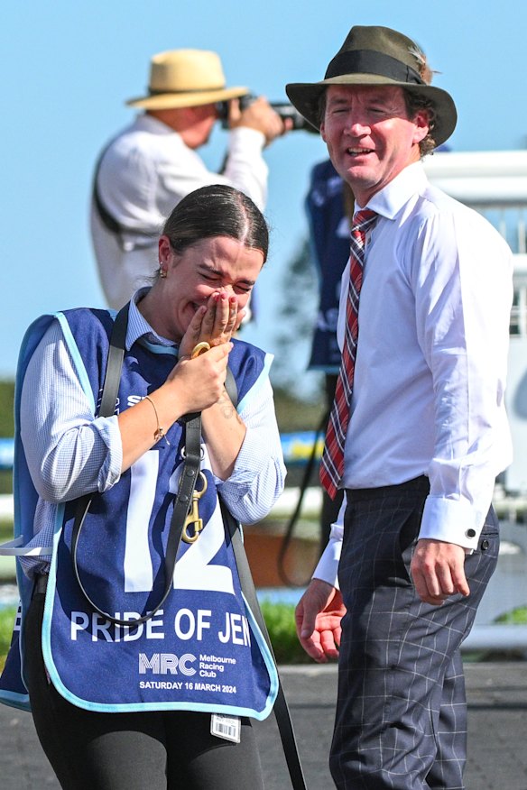 The emotions flow for strapper Samantha Waters.