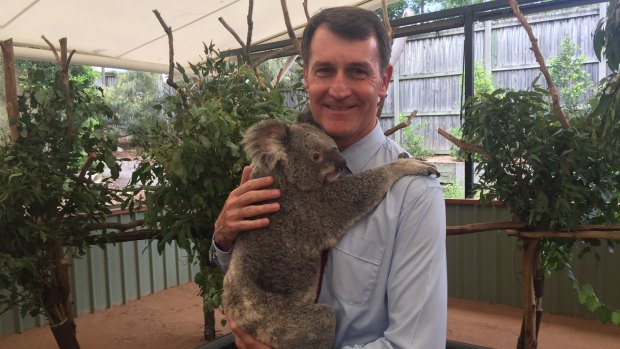 Brisbane Lord Mayor Graham Quirk at Lone Pine Koala Sanctuary in 2016