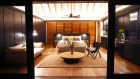 The resort's interior design by Melbourne practice Dubois champions reclaimed timber. 