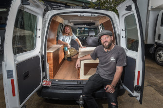 Vanlife Conversions owners Jared Melrose Campbell (front) and Sam Peterson.