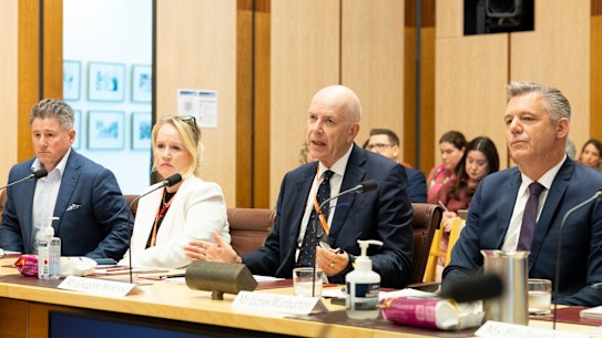 Australian TV executives in Canberra on Friday.