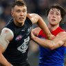 Blues hang on by one point in MCG thriller as brave Dees fall short