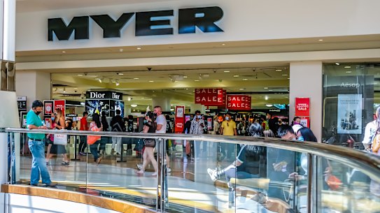 Myer has reported rising profits off the back of JobKeeper payments.