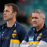 Alastair Clarkson and Chris Fagan, pictured in 2015 when at Hawthorn, have denied any wrongdoing.
