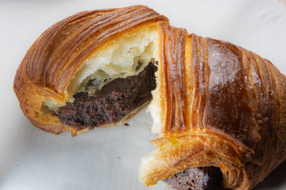 The croissant brownie from new Melbourne bakery Lumos.